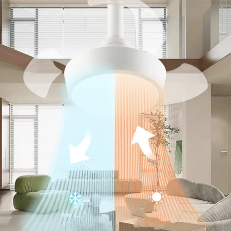 Ceiling Fan Light 48W - Three Lighting Modes And Quiet Motor