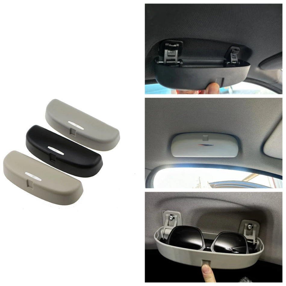 Sunglasses Case for BMW X5 ABS Plastic Storage Holder Durable Interior Accessory in Black Gray or Beige