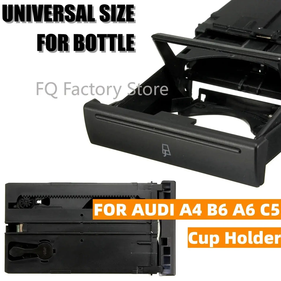 Foldable Slide-Out Cup Holder For Audi A4 B6 A6 C5 by InterCyprus Trading Ltd