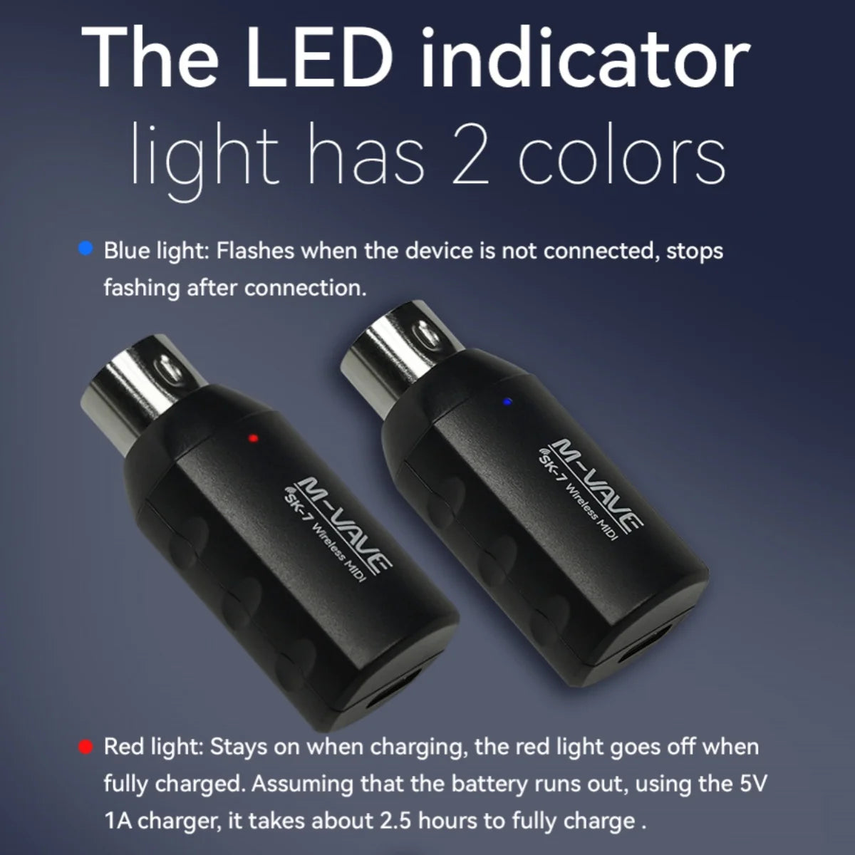 M-VAVE SK7 2.4GHz Wireless MIDI Adapter &ndash; Ultra Low Latency