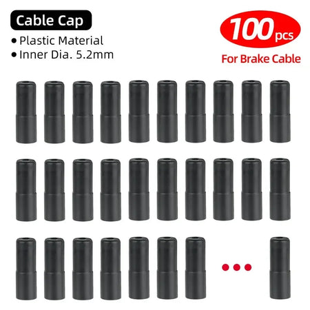 Deemount 20/500Pcs Plastic Brake Cable Housing End Caps &ndash; Durable Weather-Resistant Protection Plastic 5mm 100pc / CHINA