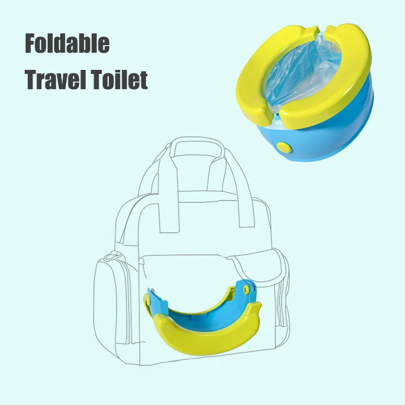 Foldable Travel Baby Potty Training Seat - Portable, Easy to Clean, Unisex