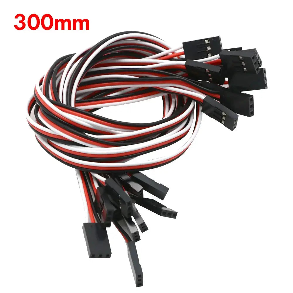 10pcs 100mm 150MM 200MM 300MM 500MM Servo Extension Cord Male to Male for JR Plug Servo Extension Lead Wire Cable 10cm by InterCyprus Trading Ltd
