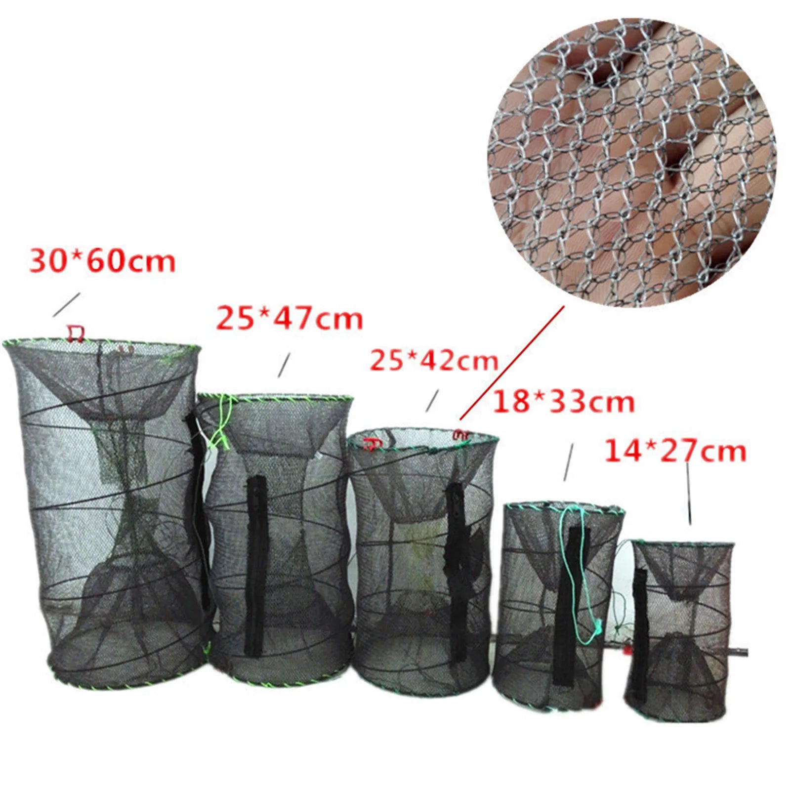 Durable Folding Fishing Mesh Cage for Crabs, Lobsters &amp; Fish