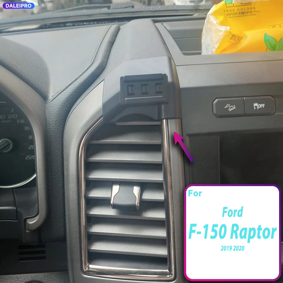 Държач за телефон в кола с основа и 66W бързо зареждане за Ford F-150 Raptor