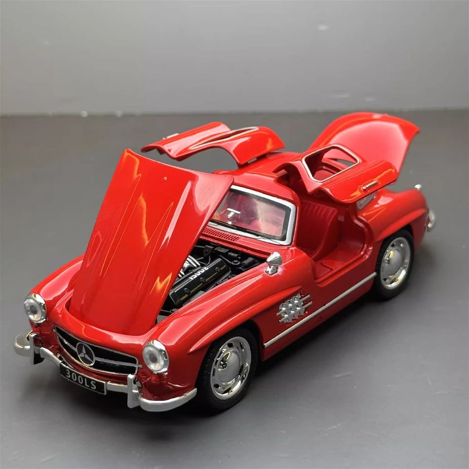 Diecast 1:32 Merilo 300SL Igrača Avto S Zvokom In Svetlobo, Gume, Povleci-nazaj