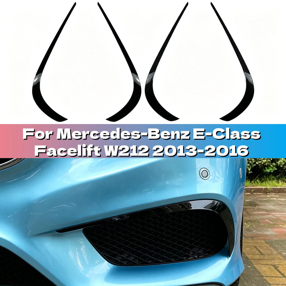 Cornice per fendinebbia anteriore effetto carbonio per Mercedes-Benz Classe E restyling W212 2013-2016