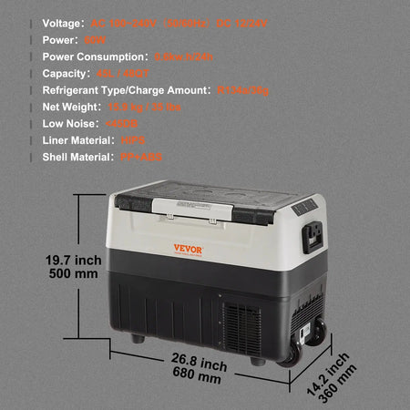 Car Refrigerator 35 45 55L With Foldable Handle And Wheels 45L / spain