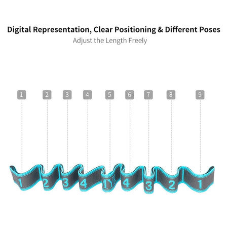 Elastic Yoga Stretching Strap with Loops for Ballet, Leg, and Body