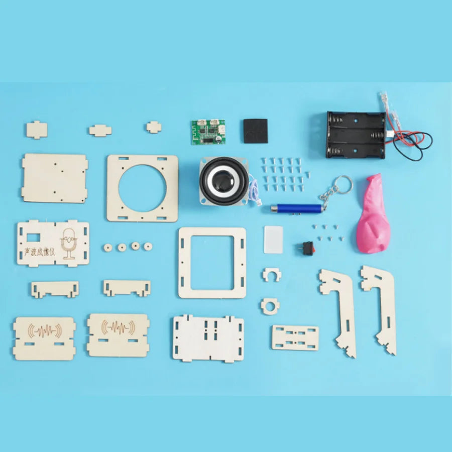 Kit Científico DIY de Imagem de Ondas Acústicas em Madeira STEM para Crianças