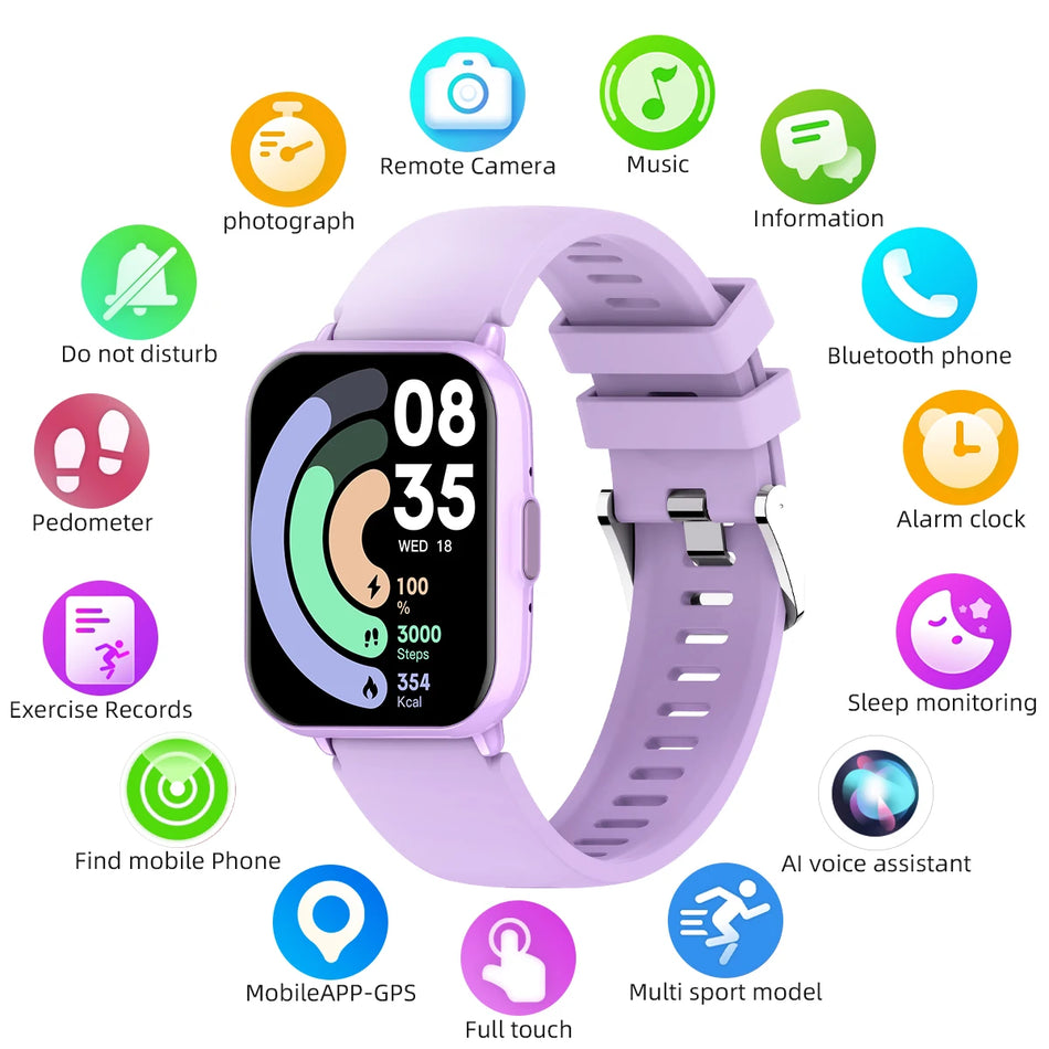 Smart Watch 1.83-Inch Full-Touch, 100 Sports Modes, Bluetooth Call, Waterproof