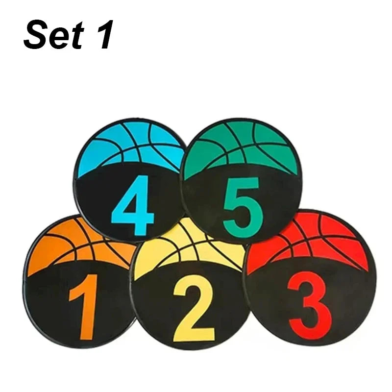 Colourful 23CM Basketball Spot Markers with Anti-Slip Design Set 1