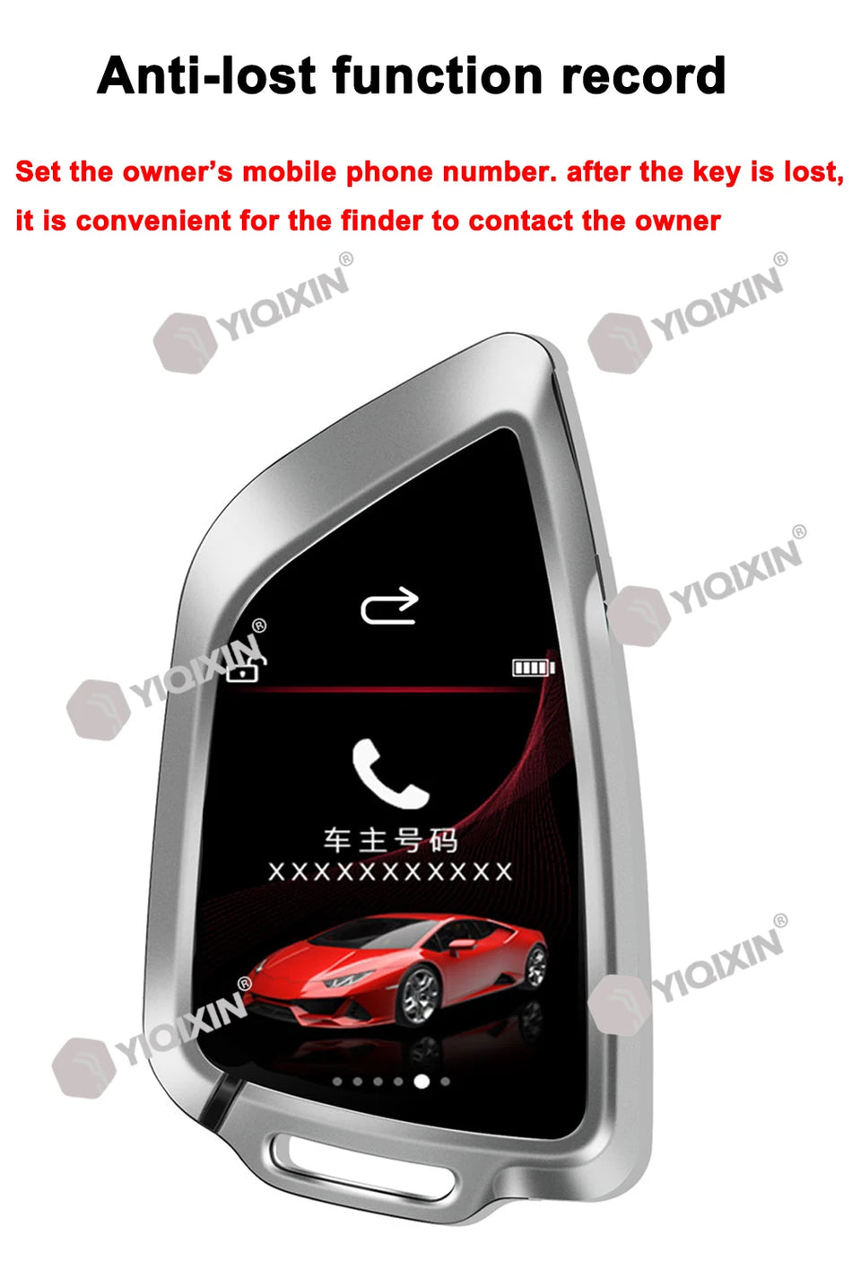 Ekran kluczyka samochodowego LCD do BMW Be uniwersalny pilot zdalnego sterowania z powiadomieniami o statusie pojazdu