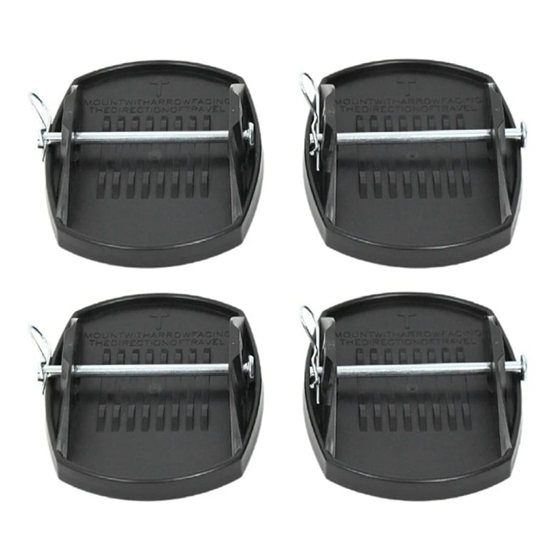 4 PCS Caravan Jack Pads - Enhanced Stability for RVs &amp; Trailers Black