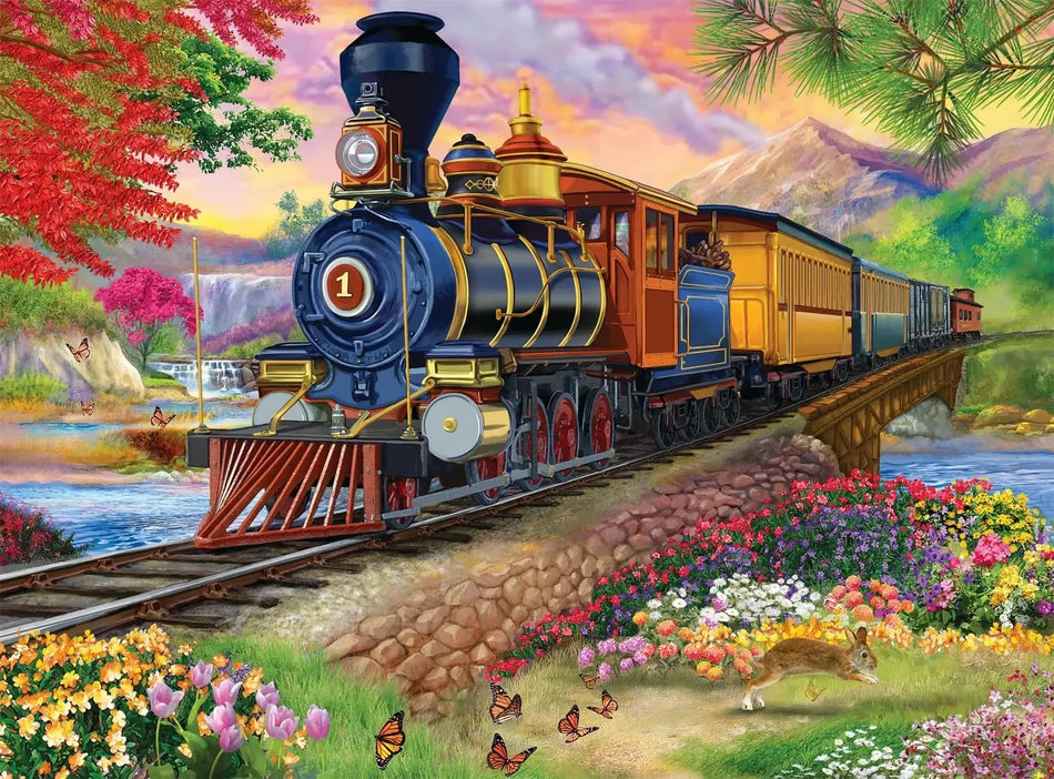 Scenic Steam Engine Jigsaw Puzzles - 300, 500, 1000 pcs | Relaxing &amp; Creative Gift 52x38cm500pcs