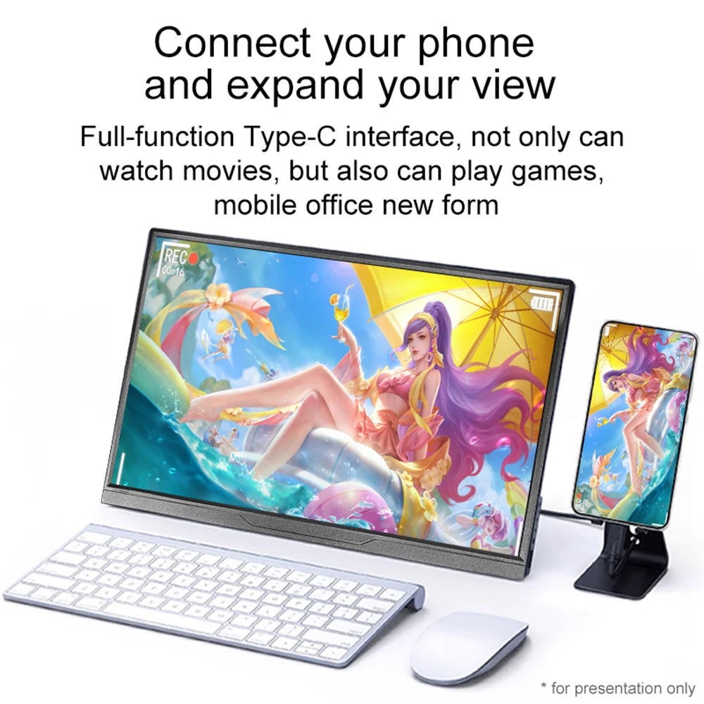 LANLIPU 16 Inch Portable Monitor &ndash; Full HD 120HZ Gaming Experience