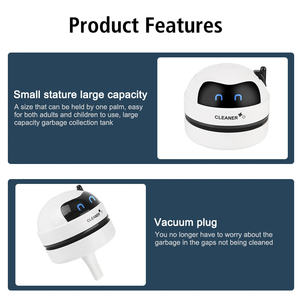 Mini Vacuum Cleaner Portable USB &ndash; Cute Robot Design