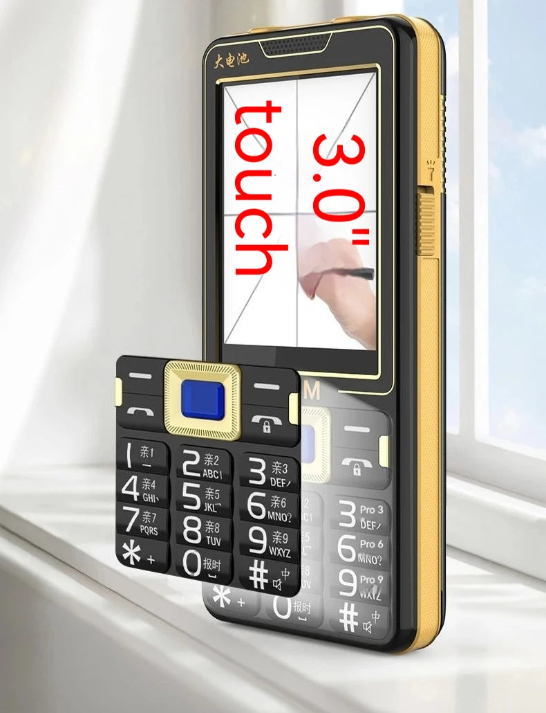 Large Push-Button Senior Phone 3.0 Display &ndash; One Key SOS