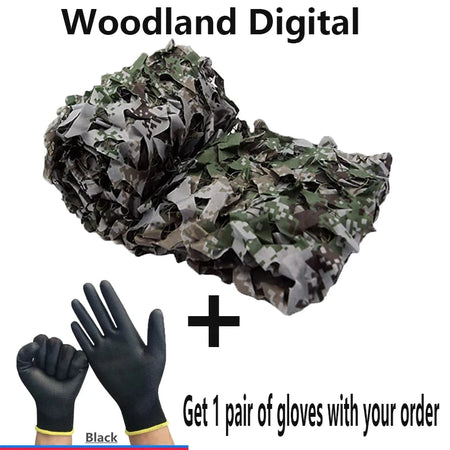 Outdoor Camouflage Hunting Net &ndash; Versatile Garden and Sunshade Solution Woodland Digital / 3x6m