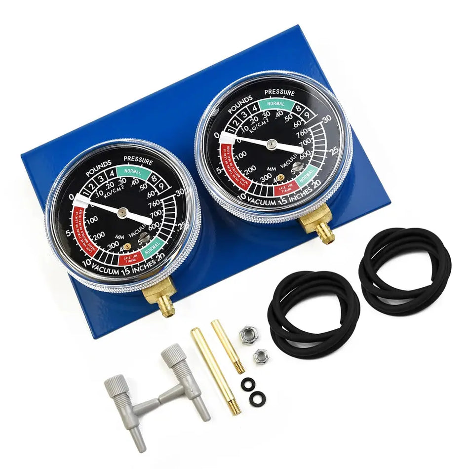 1Set Motorcycle Carburetor Fuel Vacuum Gauge Balancer Synchronizer Tool W/ Hose Kit Metal Plastic For 2cylinder Machines 15x10cm by InterCyprus Trading Ltd