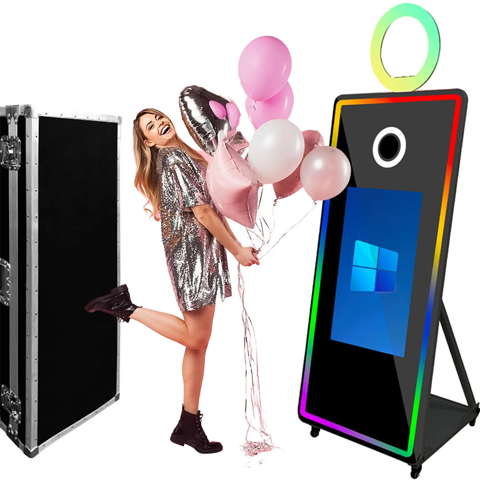 32 Inch Touch Screen Mirror Photo Booth Portable For Weddings