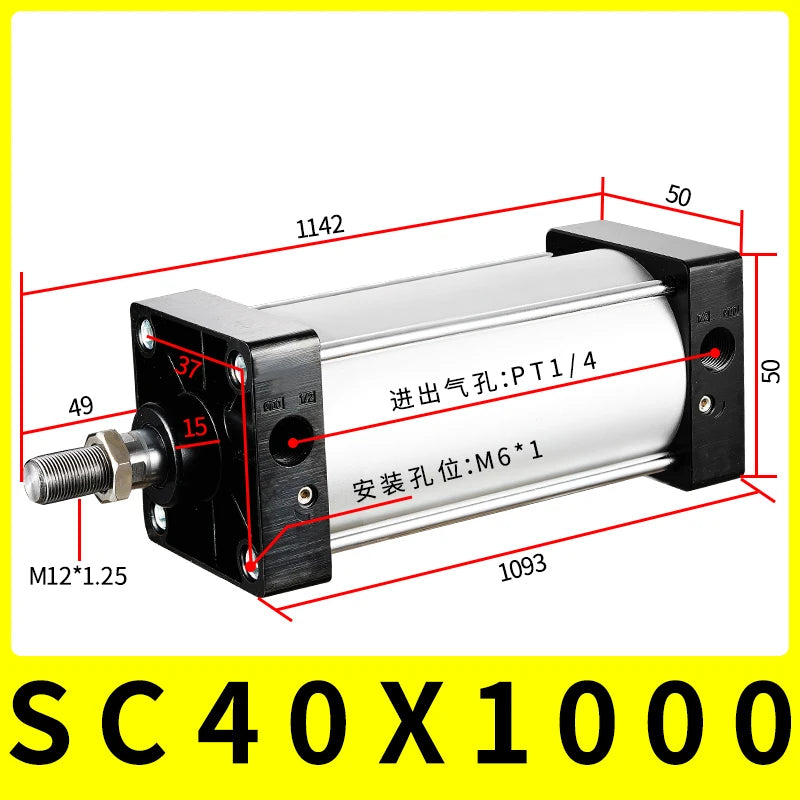 SC40 Series Bore 40mm Air Cylinder &ndash; High Thrust Up To 60 Kg