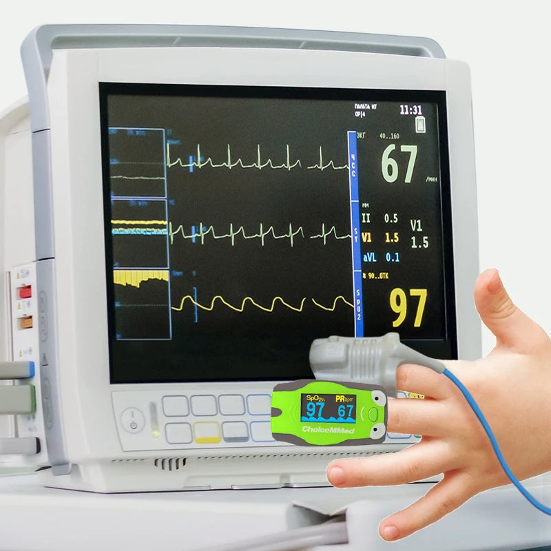 ChoiceMMed Children Finger Pulse Oximeter &ndash; OLED Display