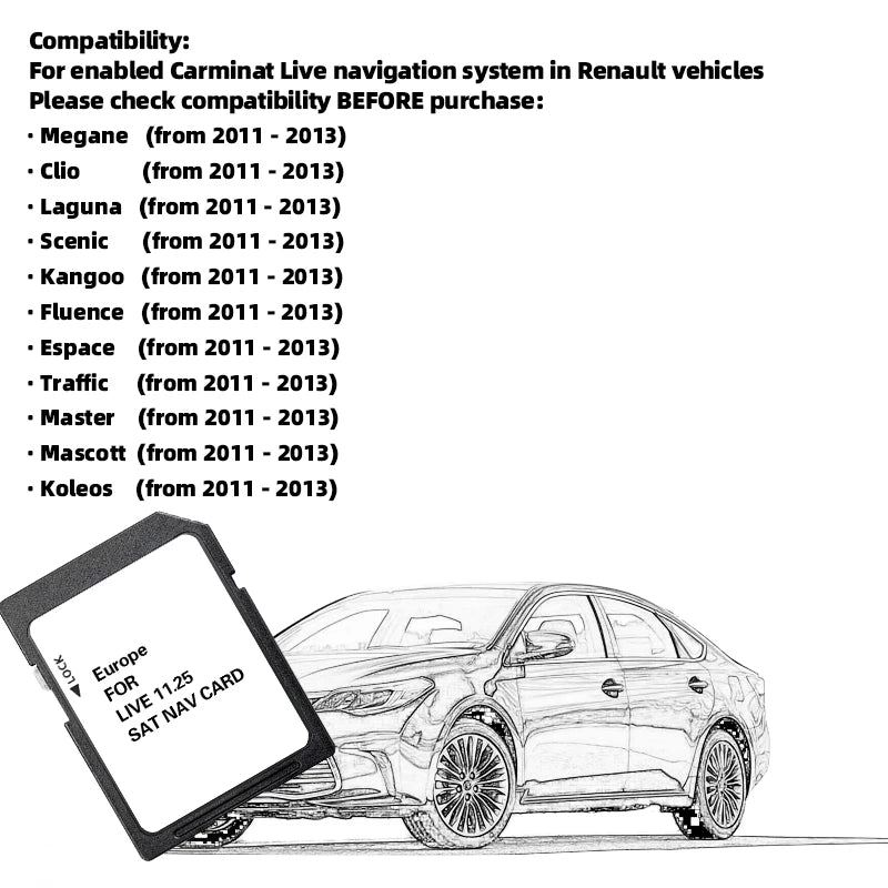 Carminat Live 11.25 8201753027 - Europe 2024 Map Card