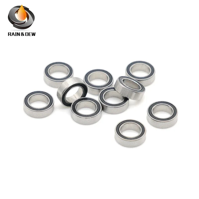 10pcs ABEC-7 Stainless Steel Bearings for Fishing Reels - SMR74-2RS 4x7x2.5mm