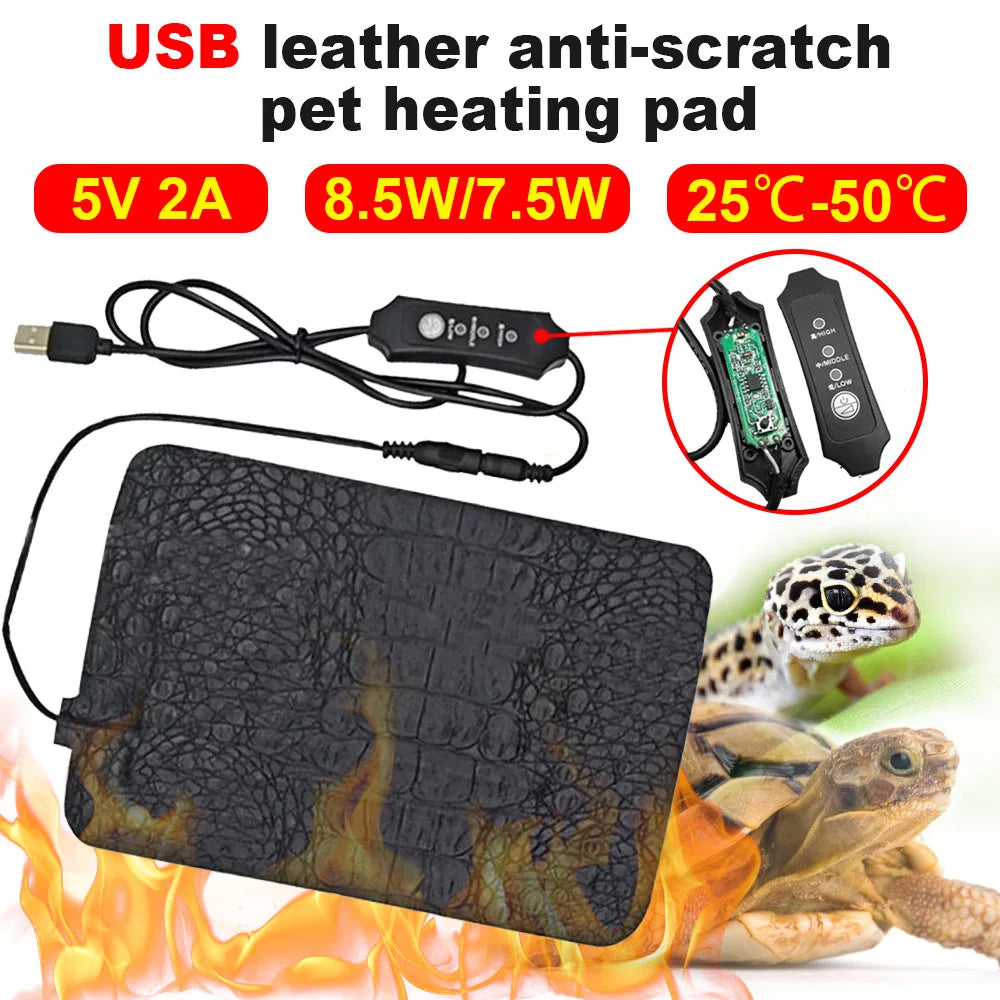 Heating Pad Pet Reptile USB Heated Mat &ndash; USB Powered