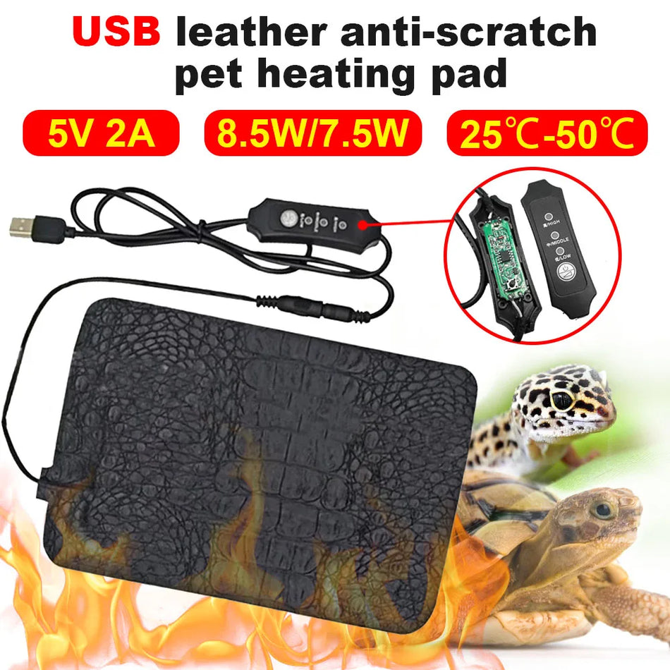Heating Pad Pet Reptile USB Heated Mat &ndash; USB Powered
