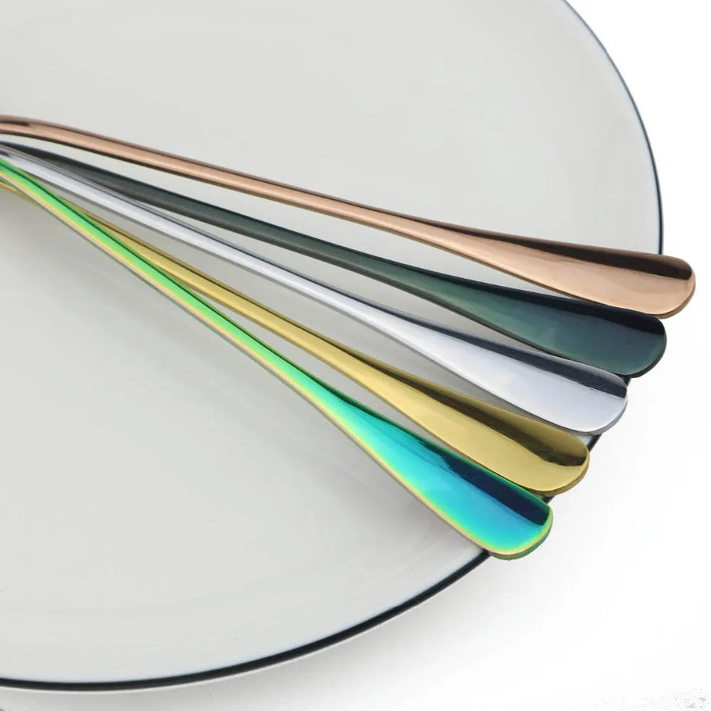 Colorful Long Handled Teaspoons &ndash; Versatile Stainless Steel Cutlery