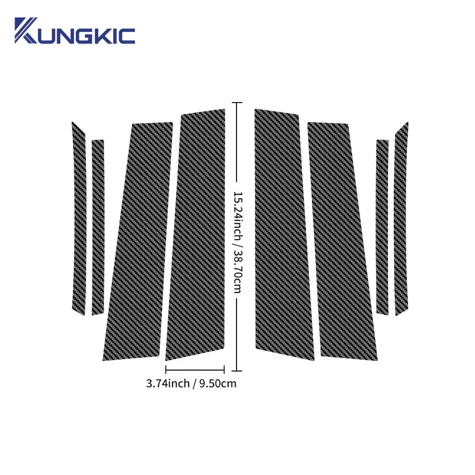 Window Trim Covers B Column Glossy Black For Peugeot 2008 by InterCyprus Trading Ltd