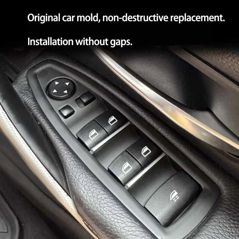 Upgrade Interior Door Carbon Fiber Window Regulator Switch Panel Trim Cover Replacement For BMW 1 3 4 Series F20 F30 F31 F36 by InterCyprus Trading Ltd