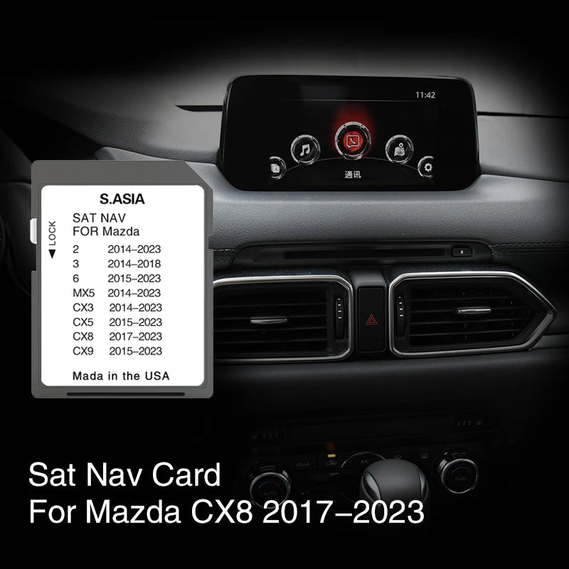 GPS Card For Mazda CX8 2017-2023 - 8GB South Asia Maps CHINA / for Mazda CX8 2018