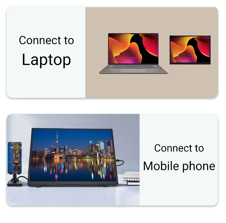 ZSUS 16" Portable Monitor - 1200P IPS Screen for Gaming &amp; Travel