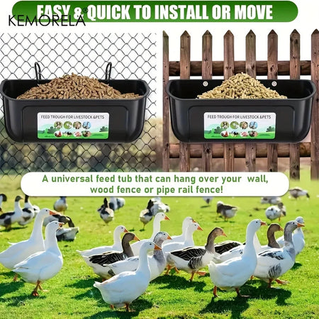 KEMORELA Large Hanging Chicken Feeder &ndash; Mess-Free Design