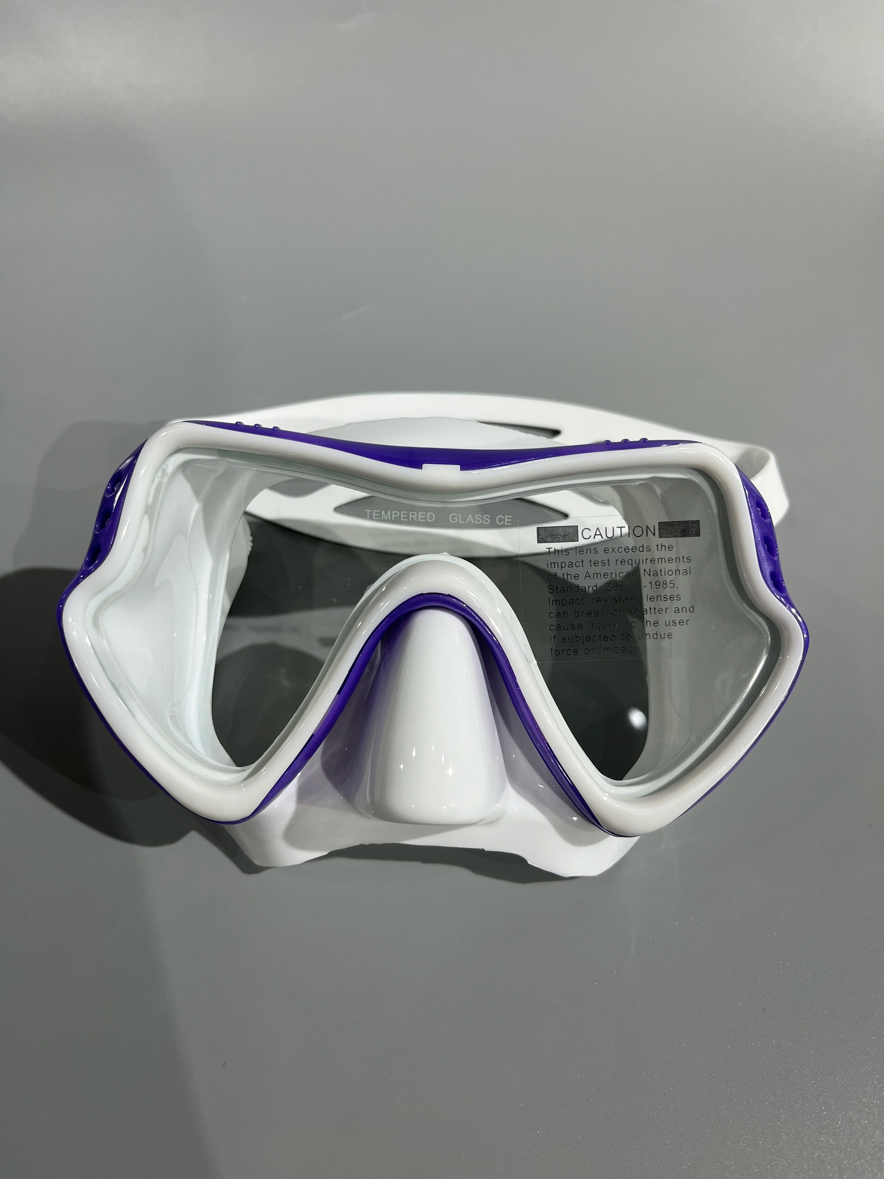 Professional Silicone Scuba Diving Mask - Anti-Fog, UV Protection, Waterproof for Adults 306Purple-white / CHINA