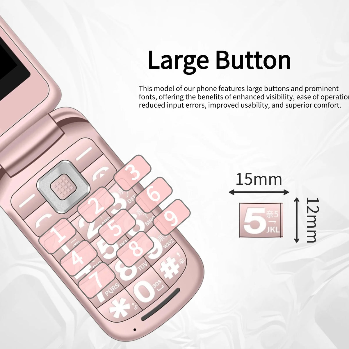 MAFAM Retro Flip Phone &ndash; Big Button Easy Dial SOS Ready