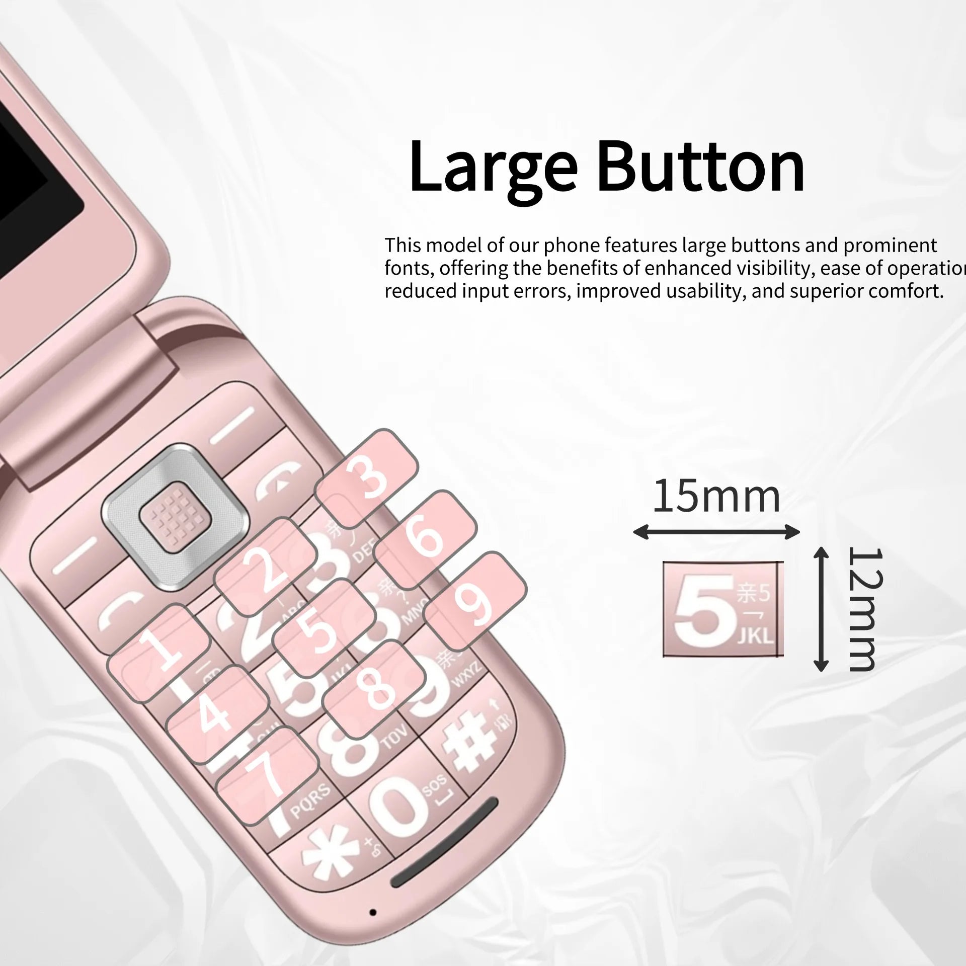 MAFAM Retro Flip Phone &ndash; Big Button Easy Dial SOS Ready