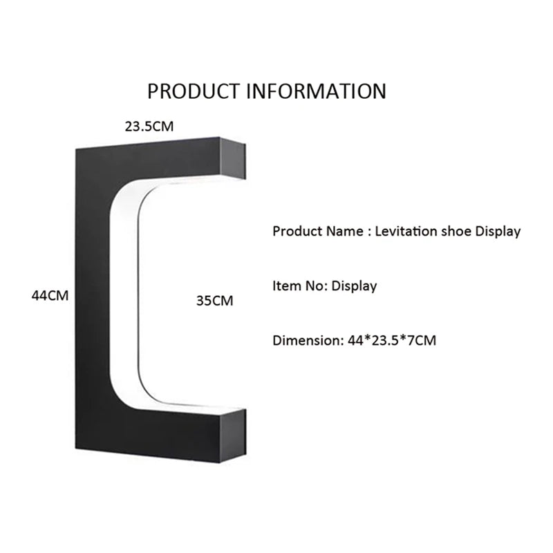 Επικλινής Έκθεση Παπουτσιών με 360 Μοίρες Περιστροφή και Χρωματιστά LED Φώτα