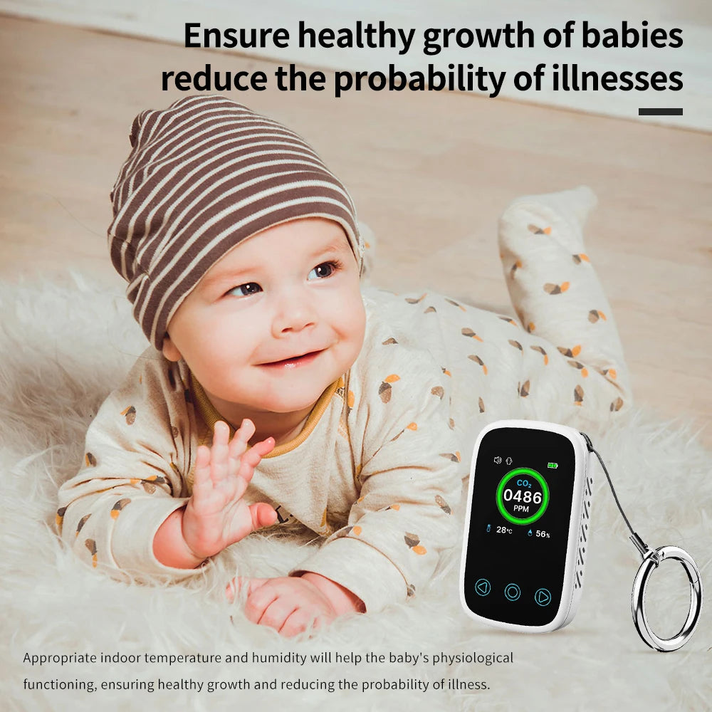 3 In 1 Air Quality Meter CO2 Temp Humidity &ndash; Voice Alarm