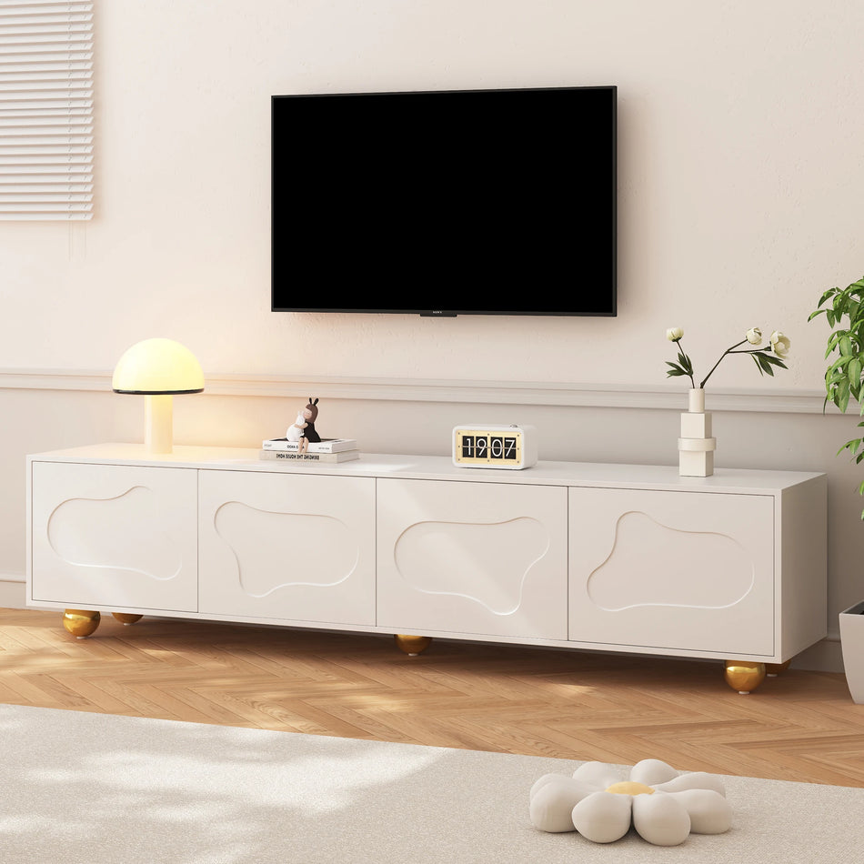 Mueble de TV en la nube Bajo 180 por 40 por 45 cm Dos armarios