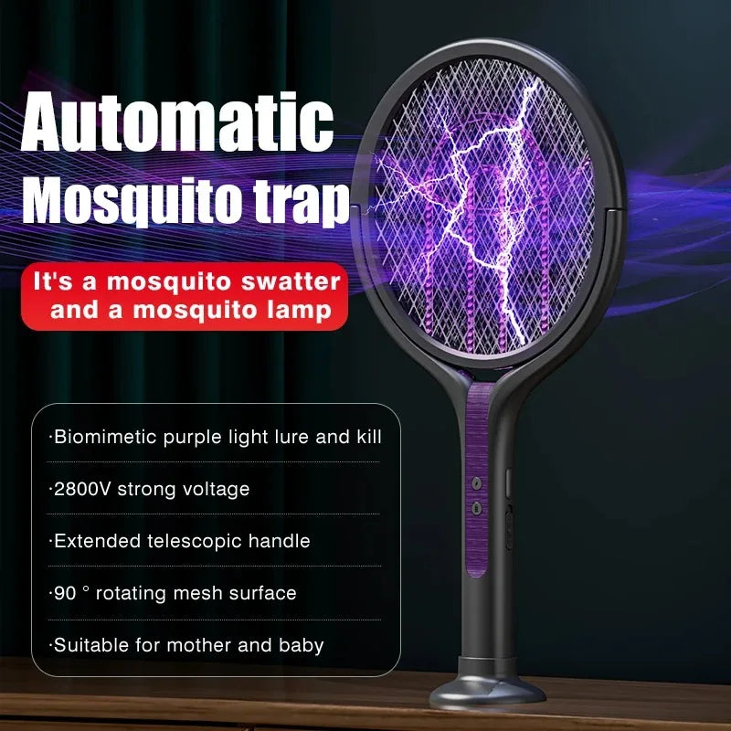2-In-1 Mosquito Swatter Lamp &ndash; USB Rechargeable Extendable