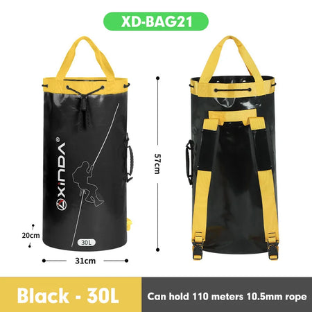 Xinda Climbing Rope Bag &ndash; All-In-One Rescue Equipment Kit Black 30L