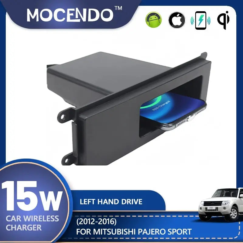 Wireless Charger Phone Holder for Mitsubishi Pajero V97 V93 V87 2012-2016 by InterCyprus Trading Ltd