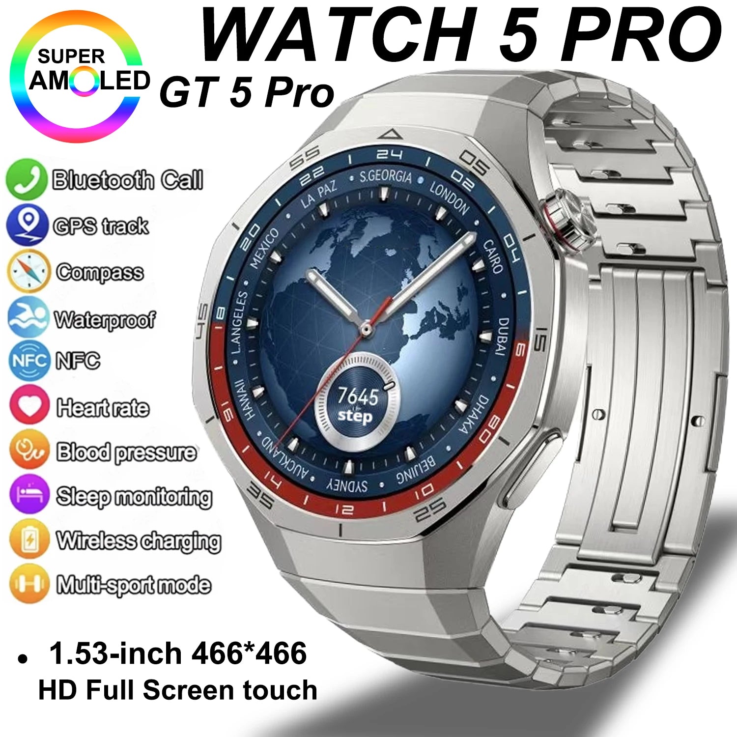 GT 5 Pro 2025 &ndash; 24h Blood Pressure Monitoring And NFC GPS