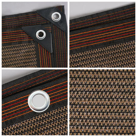 75GSM Coffee Sun Shade Net for Garden and Pergola Protection