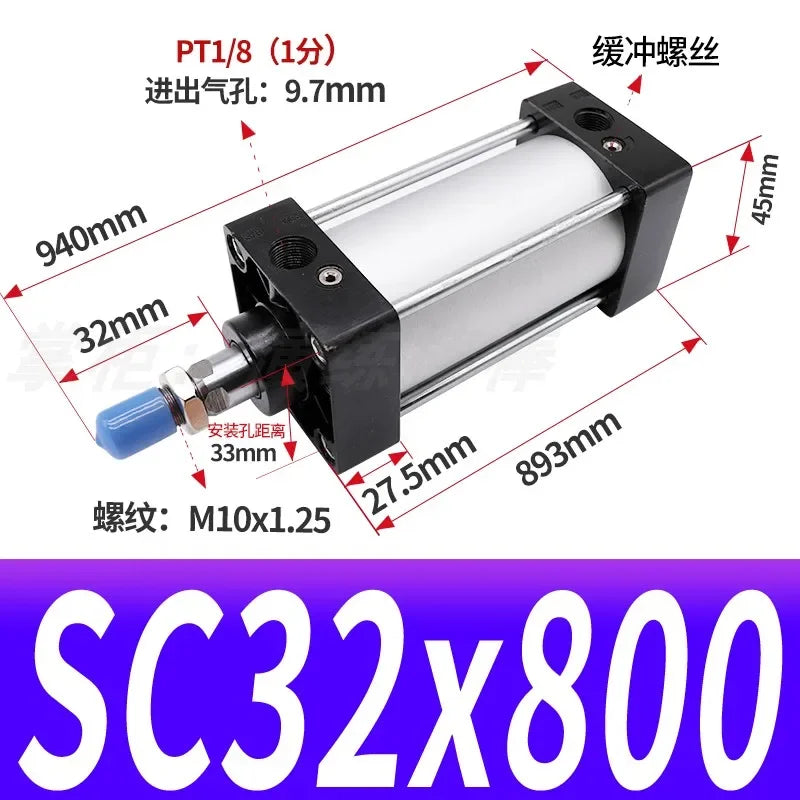 SC32 Pneumatic Actuator &ndash; Double Acting Heavy Duty SC32-800 Stroke