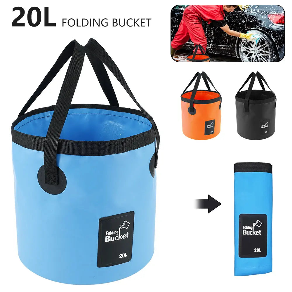 20L Waterproof Folding Bucket, Portable Collapsible Container